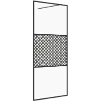 vidaXL Paroi de douche pour passage piétonnier avec verre ESG transparent 80x195 cm
