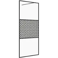 vidaXL Paroi de douche pour passage piétonnier avec verre ESG transparent 115x195 cm