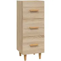vidaXL Sideboard Chêne Sonoma 34,5x34x90 cm Matériau dérivé du bois