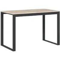 vidaXL Table d'ordinateur noir et aspect chêne 110x60x73cm bois composite