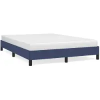 vidaXL Cadre de lit sans matelas bleu 140x200 cm Tissu