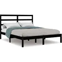 vidaXL 3104917, Černá, 146 cm, 195,5 cm, 100 cm, 1400 x 1900 mm, 1460 x 40 x 1000 mm