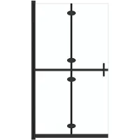 vidaXL Paroi de douche praticable pliable Verre ESG transparent 100x190 cm