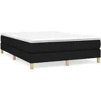 vidaXL Cadre de lit sans matelas noir 140x190 cm Tissu