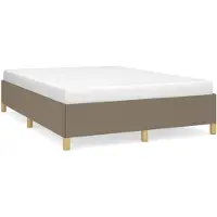 vidaXL Cadre de lit sans matelas Taupe 140x200 cm Tissu