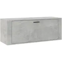 vidaXL Armoire à chaussures murale Gris béton 100x35x38 cm