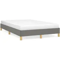 vidaXL Cadre de lit sans matelas gris foncé 120x200 cm Tissu