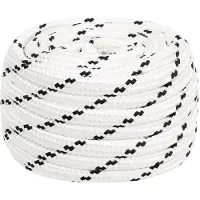 vidaXL Corde de bateau tressé Blanc 16 mmx50 m Polyester