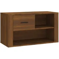 vidaXL Armoire à chaussures Chêne marron 80x35x45 cm Bois d'ingénierie