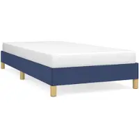 vidaXL Cadre de lit sans matelas bleu 90x190 cm Tissu