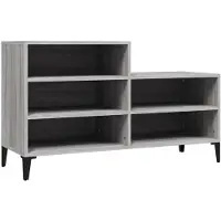 vidaXL Armoire à chaussures Sonoma gris 102x36x60 cm Bois d'ingénierie