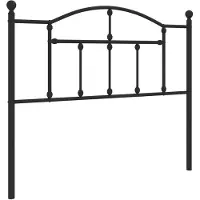 vidaXL Tête de lit de rechange en métal noir 107 cm