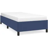 vidaXL Cadre de lit sans matelas bleu 90x200 cm Tissu
