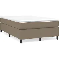 vidaXL Lit Boxspring avec matelas Taupe 120x200 cm Tissu
