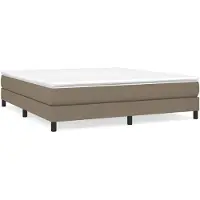 vidaXL Cadre de lit sans matelas Taupe 160x200 cm Tissu