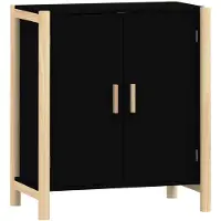 vidaXL Sideboard Noir 62x38x70 cm Bois composite