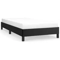 vidaXL - Cadre de lit - Similicuir - noir - 90x190 - cm