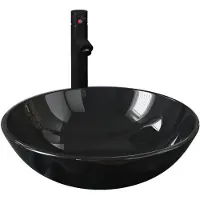vidaXL Salle de bains Lavabo avec robinet Garniture d'écoulement noir