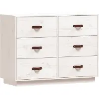 vidaXL Sideboard Blanc 100x40x75 cm Pin massif