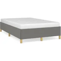 vidaXL Cadre de lit sans matelas gris foncé 120x200 cm Tissu