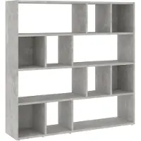 vidaXL Bibliothèque/Séparateur de pièce Gris béton 105x24x102 cm