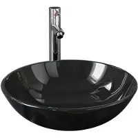 vidaXL Salle de bains Lavabo avec robinet Garniture d'écoulement noir