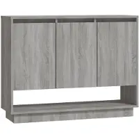 vidaXL Sideboard Gris Sonoma 97x31x75 cm Bois composite