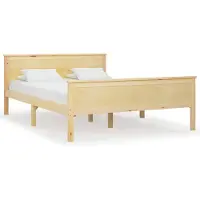 vidaXL Lit en bois massif pin 140x200 cm