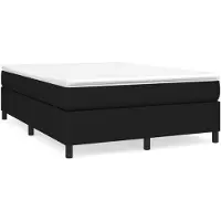 vidaXL Cadre de lit sans matelas Noir 140x200 cm Tissu