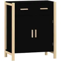 vidaXL Sideboard Noir 62x38x75 cm Bois composite