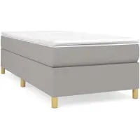vidaXL Cadre de lit gris clair 90x200 cm Tissu