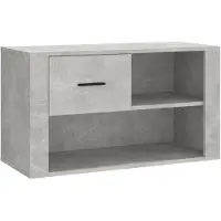 vidaXL Armoire à chaussures Gris béton 80x35x45 cm Bois d'ingénierie