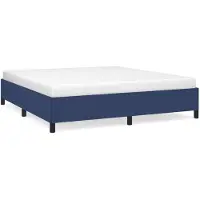 vidaXL Cadre de lit sans matelas bleu 160x200 cm Tissu