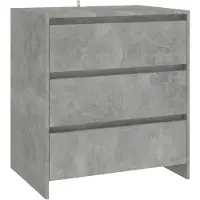 vidaXL Sideboard gris béton 70x41x75 cm Bois composite