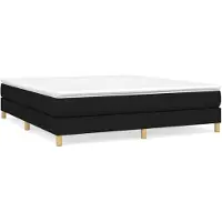 vidaXL Cadre de lit sans matelas Noir 180x200 cm Tissu