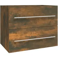 vidaXL Armoire pour lavabo chêne fumé 60x38,5x48 cm Bois composite