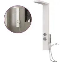 vidaXL Système de panneau de douche aluminium blanc