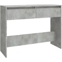 vidaXL Table console gris béton 100x35x76,5 cm bois d'ingénierie