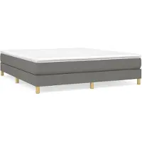 vidaXL Lit boxspring avec matelas gris foncé 180x200 cm Tissu