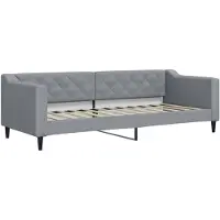 vidaXL Lit de jour gris clair 80x200 cm Tissu
