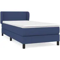 vidaXL Lit boxspring avec matelas bleu 80x200 cm Tissu