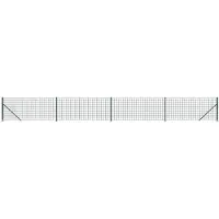 vidaXL Clôture grillagée avec bride au sol Vert 1x10 m