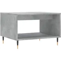 vidaXL Table basse gris béton 60x50x40 cm Bois composite