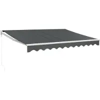 vidaXL Auvent rétractable Anthracite 3,5x2,5 m Tissu et aluminium