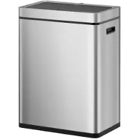 EKO - Mirage Plus Sensor Recycler Poubelle 30+30 litres - Stainless steel Plastic - Matt Inox