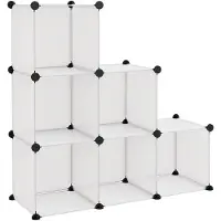 vidaXL Cubes de rangement 6 pcs Transparent PP