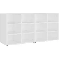 vidaXL Étagères à chaussures 2 pcs. Blanc 52,5x30x50 cm