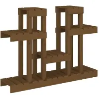 vidaXL Support à plantes Marron miel 104,5x25x77,5 cm Bois massif pin