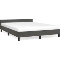 vidaXL Cadre de lit sans matelas gris foncé 140x200 cm velours