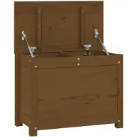 vidaXL Boîte de rangement Marron miel 60x32x45,5 cm Bois massif de pin